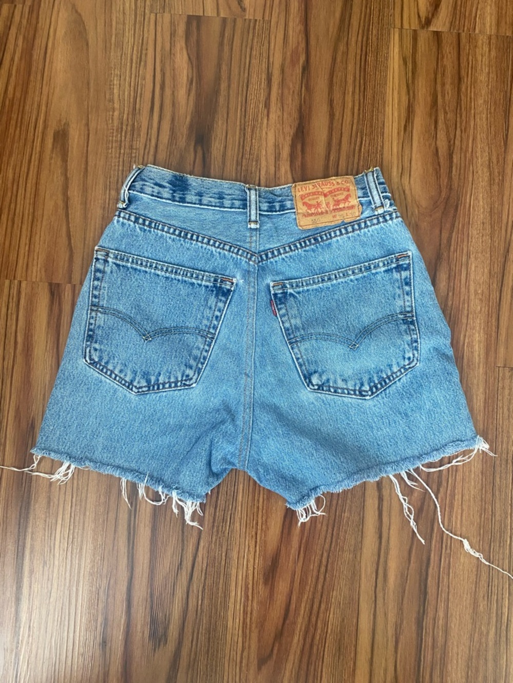 Levi's 550 Vintage Distressed Denim Shorts
